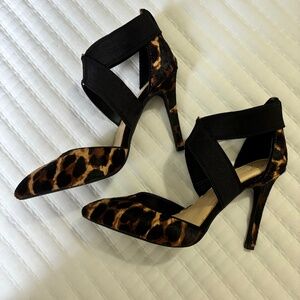 Cheetah and Black Jessica Simpson Heels - Size 7